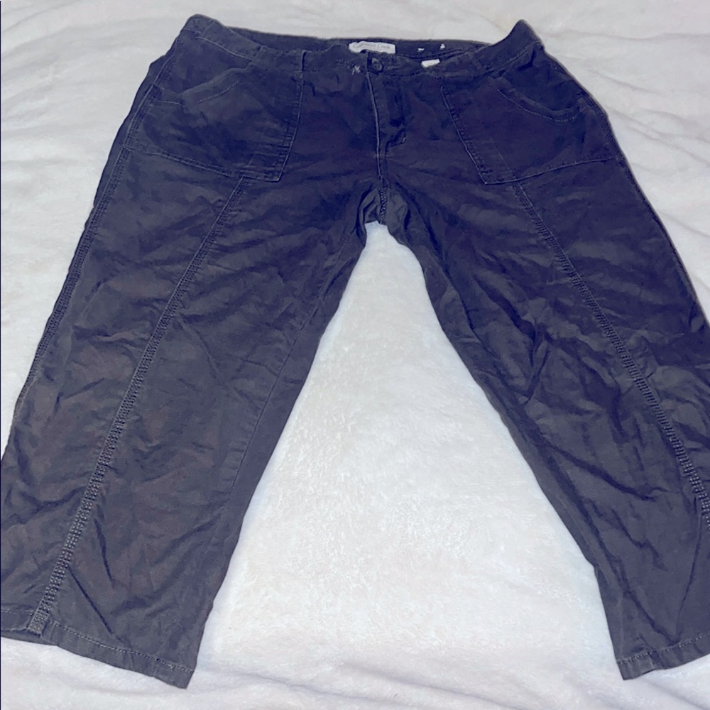 Cold Water Creek green Casual Capri Cotton Pants women’s ~12